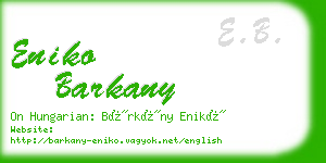 eniko barkany business card